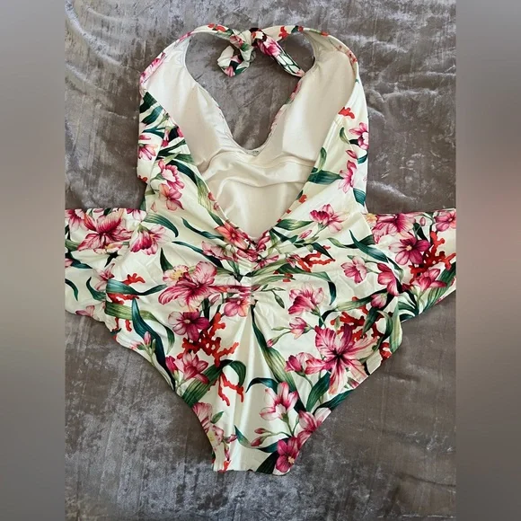 Carmen Marc Valvo Floral Swim One Piece - Picture 3 of 5